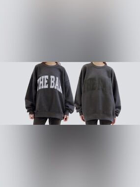 The Bar Charcoal Crewneck Sweatshirt - ladys sweatshirt versatile hardly worn